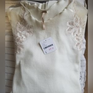 Free People Top with lace detail